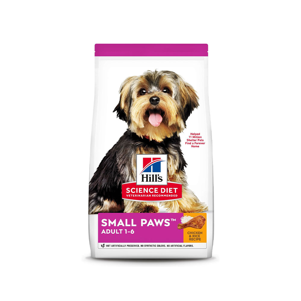 غذای خشک سگ هیلز مدل Adult Small Paws Chicken Meal & Rice Recipe