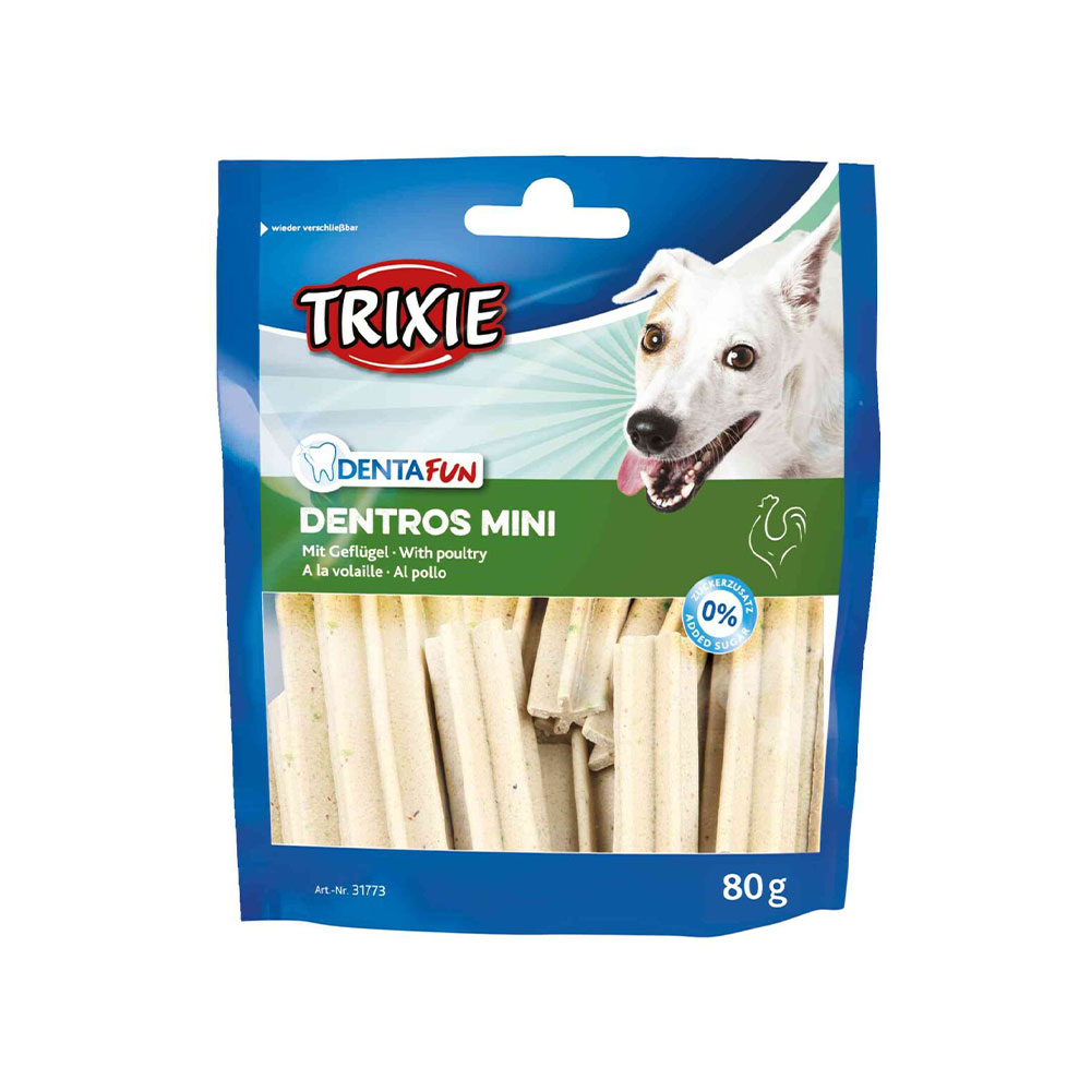 تشویقی سگ با طعم گوشت پرندگان تریکسی Trixie Denta Fun Dentros Mini وزن 80 گرم