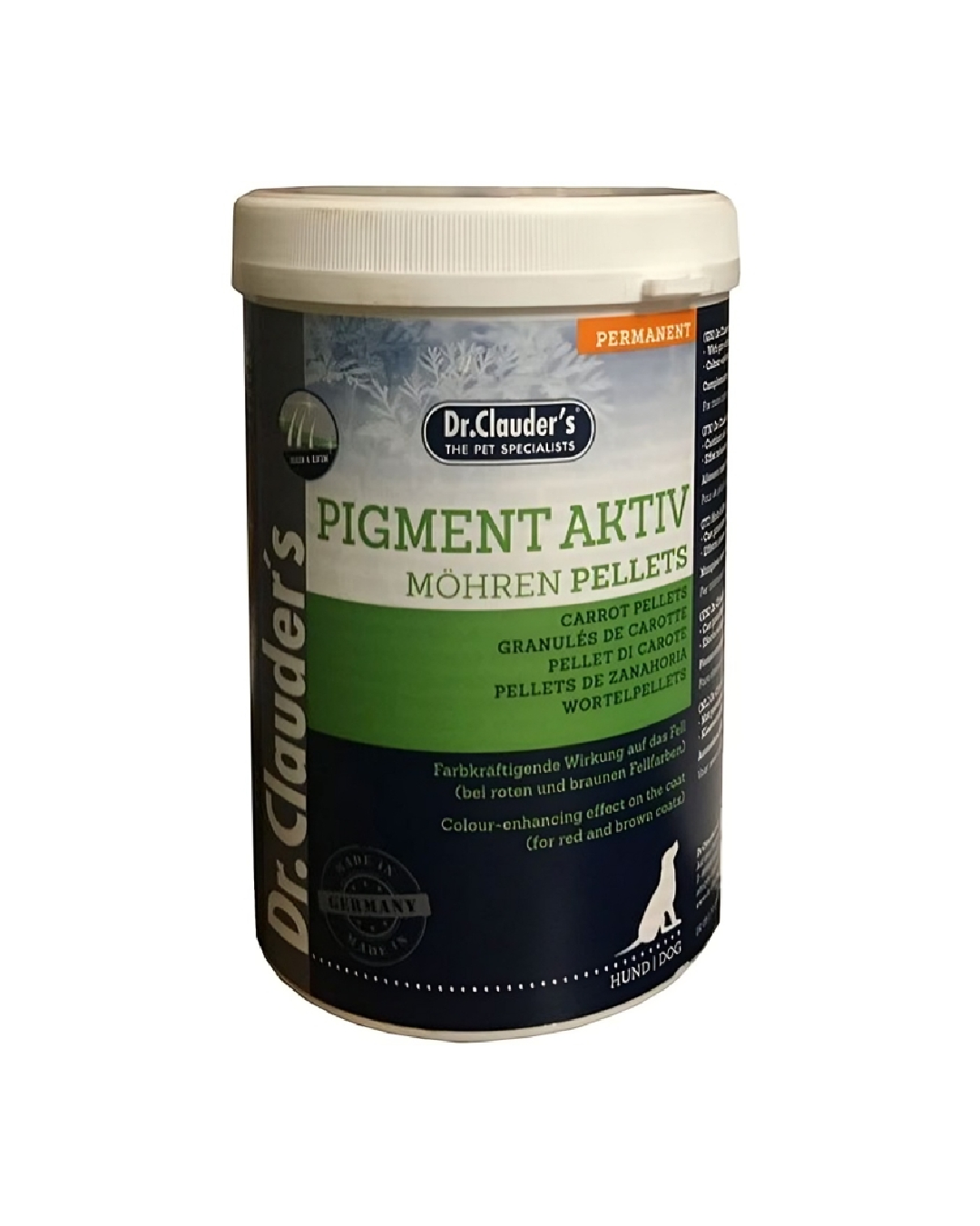 مکمل تقویت رنگدانه مو سگ دکتر کلادرز مدل Pigment Active Carrot 