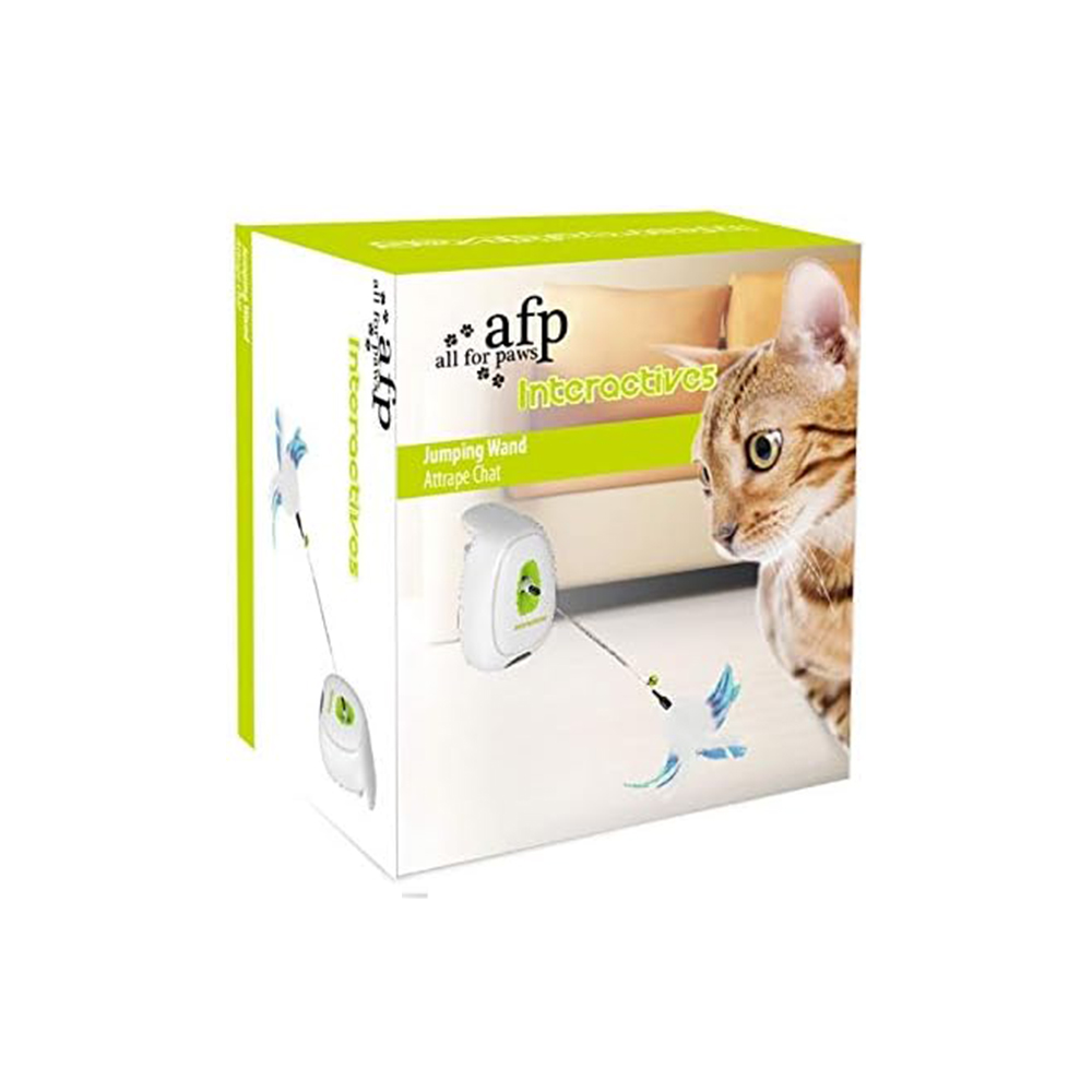 اسباب بازی فکری گربه پر دار AFP Jumping Wand