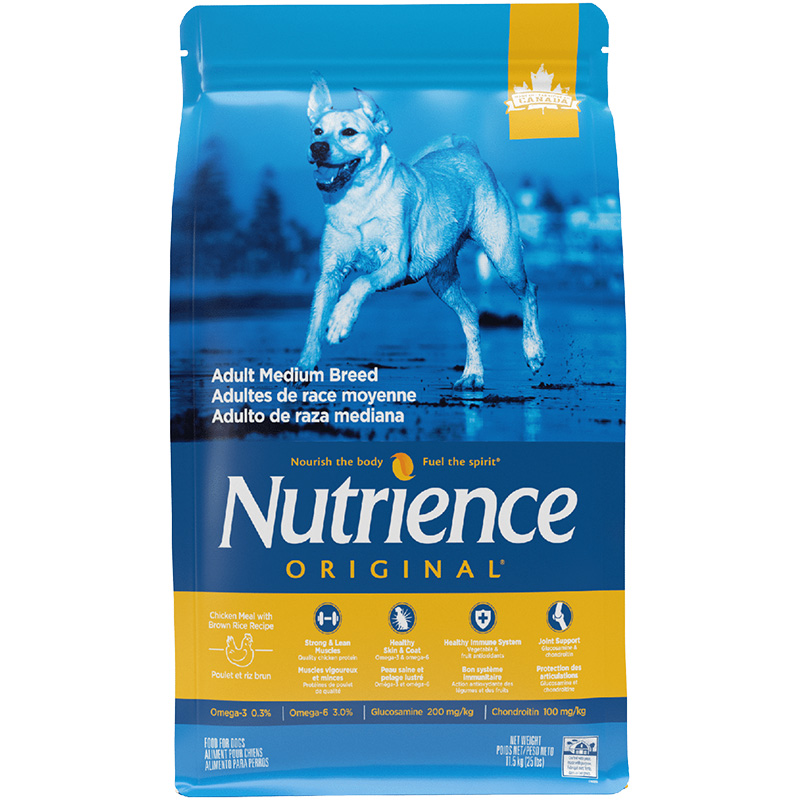 غذای سگ نژاد متوسط نوترینس Nutrience Chicken Meal with Brown Rice 