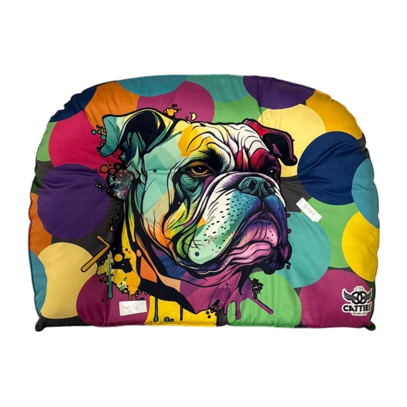 جا خواب سگ و گربه طراحی فانتزی طرح بولداگ رنگارنگ