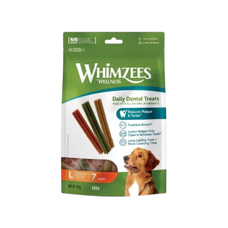 تشویقی مدادی دنتال سگ 7 عددی ویمزیس Whimzees Stix Dental Dog Chew Treat – Large