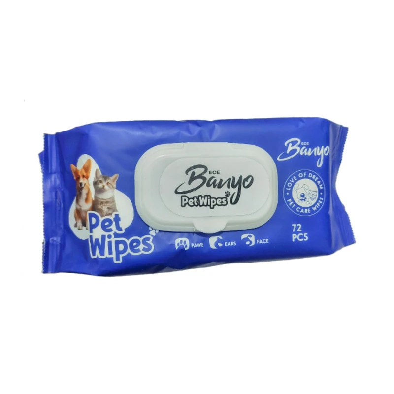 دستمال مرطوب سگ و گربه بانیو 72 عددی