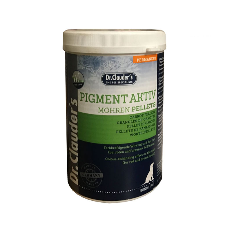 مکمل تقویت رنگدانه مو سگ دکتر کلادرز مدل Pigment Active Carrot Pellets وزن 600 گرم