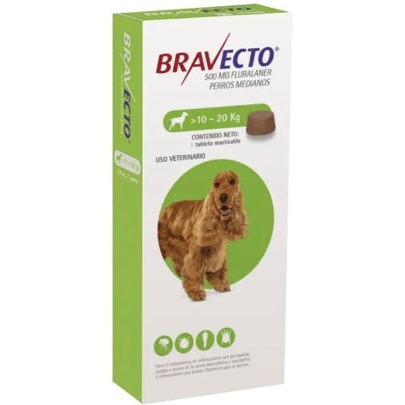قرص ضد کک و کنه سگ براوکتو مدل BRAVECTO Chewable Tablets for Toy Dog 10 - 20kg