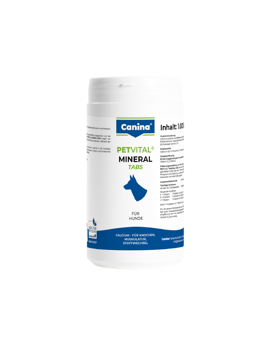 قرص مینرال سگ کنینا 100 گرمی ( 50 عدد قرص ) Canina Petvital Mineral Tabs